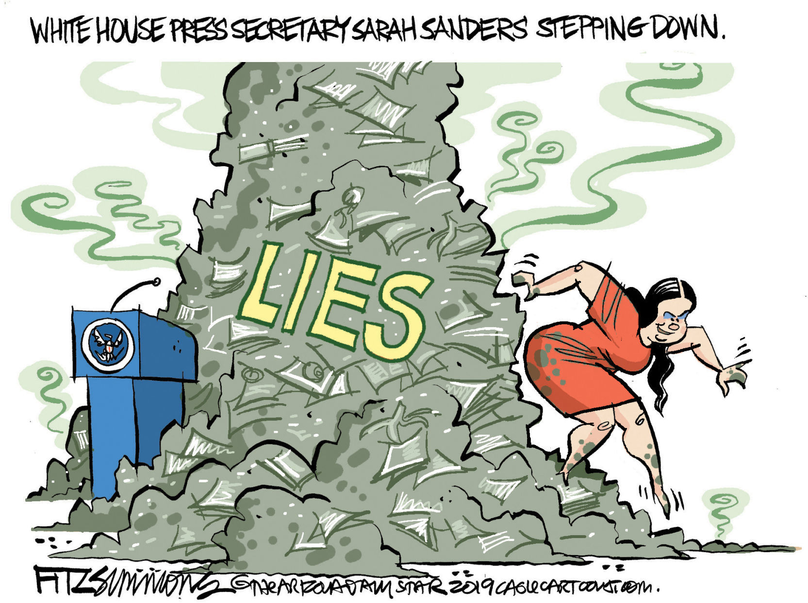 Daily Fitz Cartoon: Sarah Huckabee Sanders